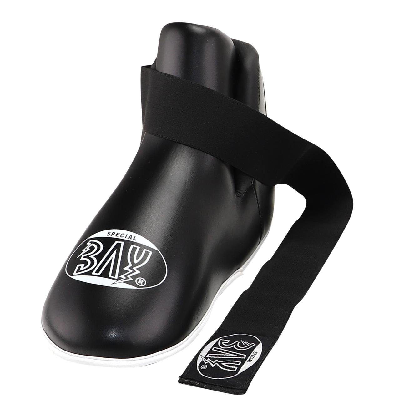 BAY-Sports Fußschutz Kickboxen S-Kick Fußschützer Kampfsport Fußschoner Superkick, Für Kinder und Erwachsene, XXS - XXL, Safety, Kunstleder