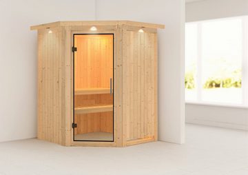 Karibu Sauna Liva, BxTxH: 165 x 165 x 202 cm, 68 mm, (Set) ohne Ofen