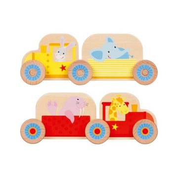 goki Spielzeug-Zug Mein kleiner Zug, Zug-Bauset, 16 Teile, aus Holz, 12,5 x 5 x 9 cm