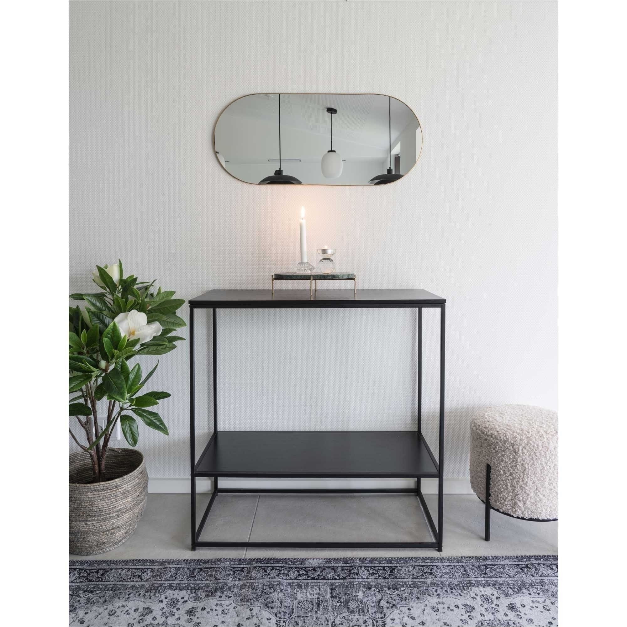 House Nordic Spiegel in Messing, Stahl, Glas - 80x0,5x35cm (BxHxT)
