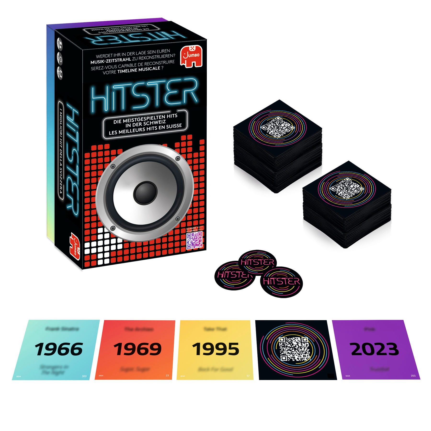 Jumbo Spiele Spiel Hitster Switzerland, Partyspiel, Kartenspiel