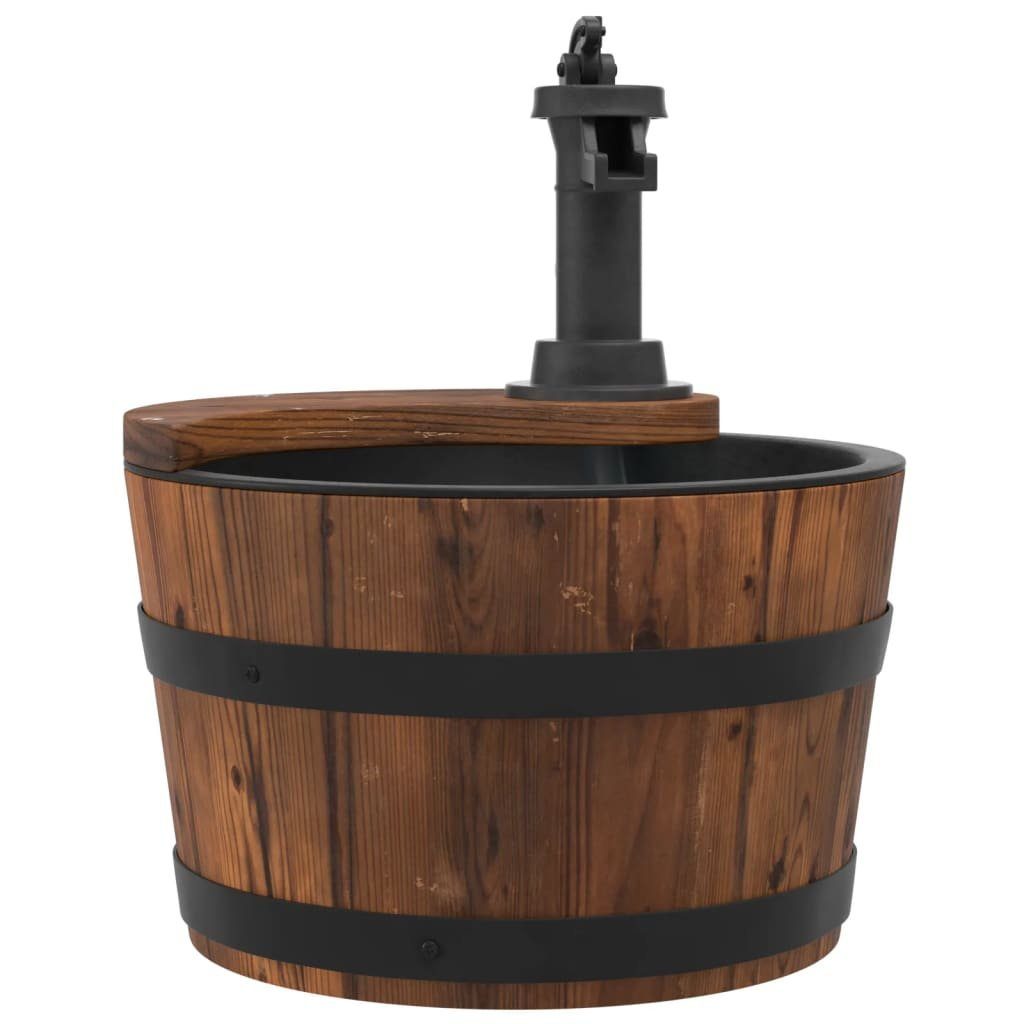 vidaXL Gartenbrunnen Gartenbrunnen mit Pumpe 28x28x34,5 cm Massivholz Tanne Wasserspiel Gar