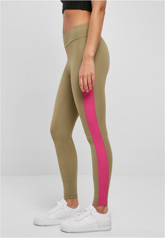 URBAN CLASSICS Leggings Damen Ladies Color Block Leggings (1-tlg), Leichtes  elastisches Material