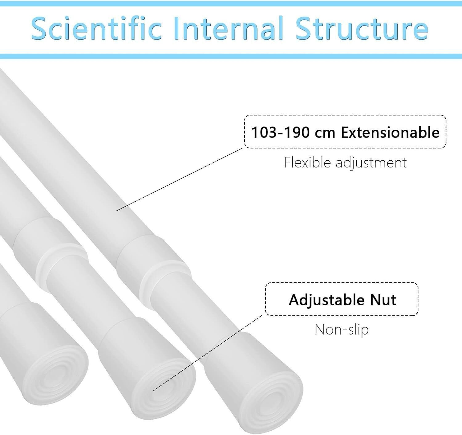 Youyijia Duschvorhangstange Gardinenstange ohne Bohren, vorhangstange kleid günstig online kaufen