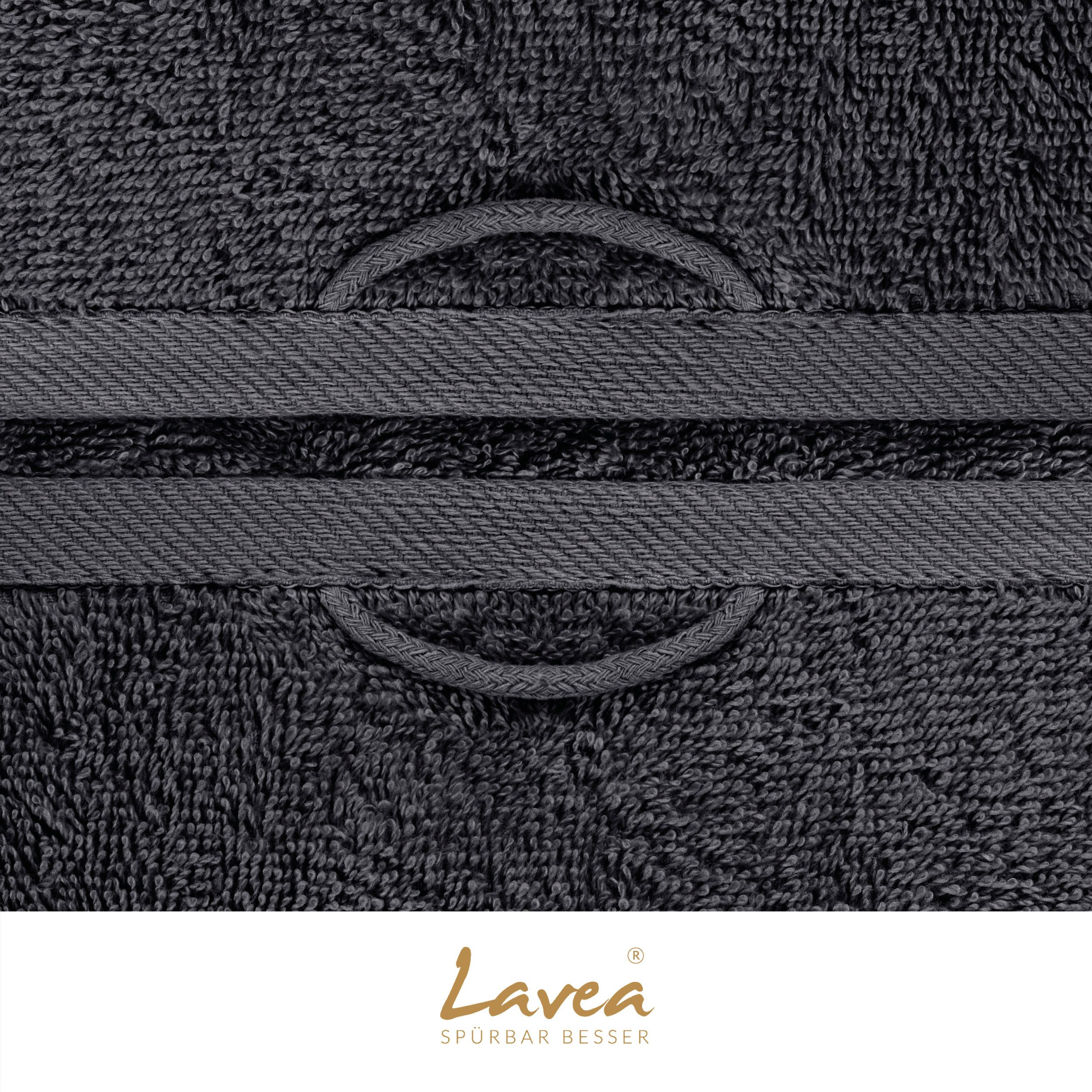Lavea Handtuch Lavea® 4er Set Handtücher 50x100 cm, Elena Frottiererie, 100% Baumwolle (4er Set), 500 g/m² Frottier, weich & saugstark, pflegeleicht – Bild 5 von 5