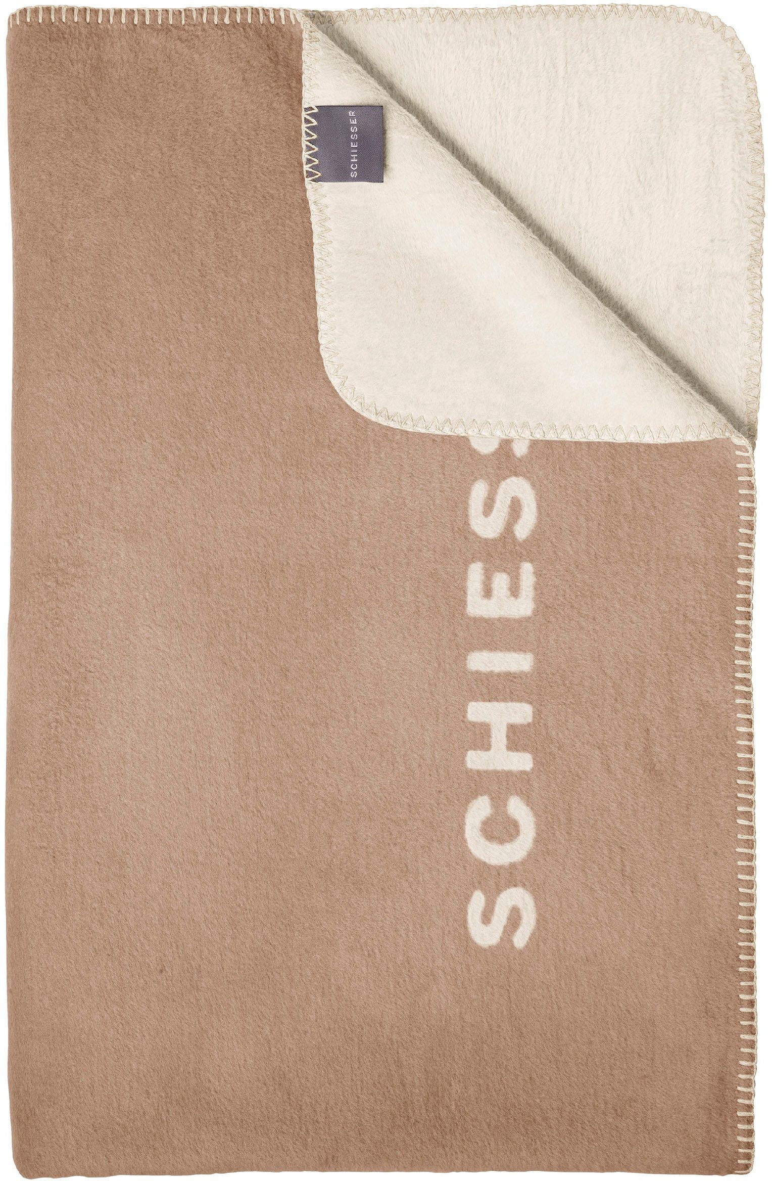 Wohndecke Kuscheldecke Klara in Wendeoptik - Baumwoll-Mix - warm und flauschig