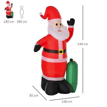 HOMCOM Weihnachtsfigur Selbstaufblasbare Weihnachtsmann