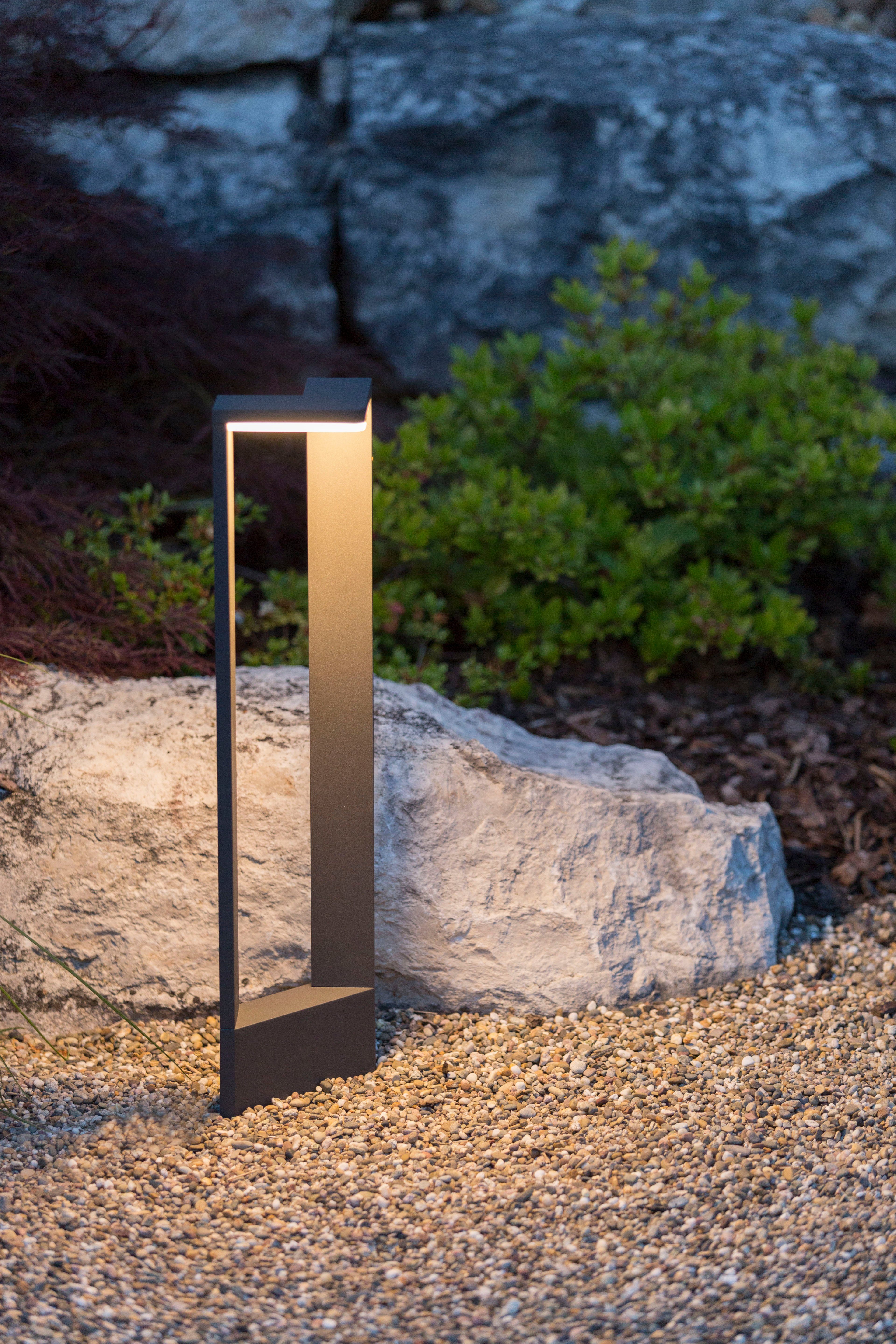 HEITRONIC Außen-Stehlampe Bonita, LED fest integriert, Warmweiß, Pollerleuchte,Außenlampe,Lichtaustritt nach unten,hell 600 Lumen