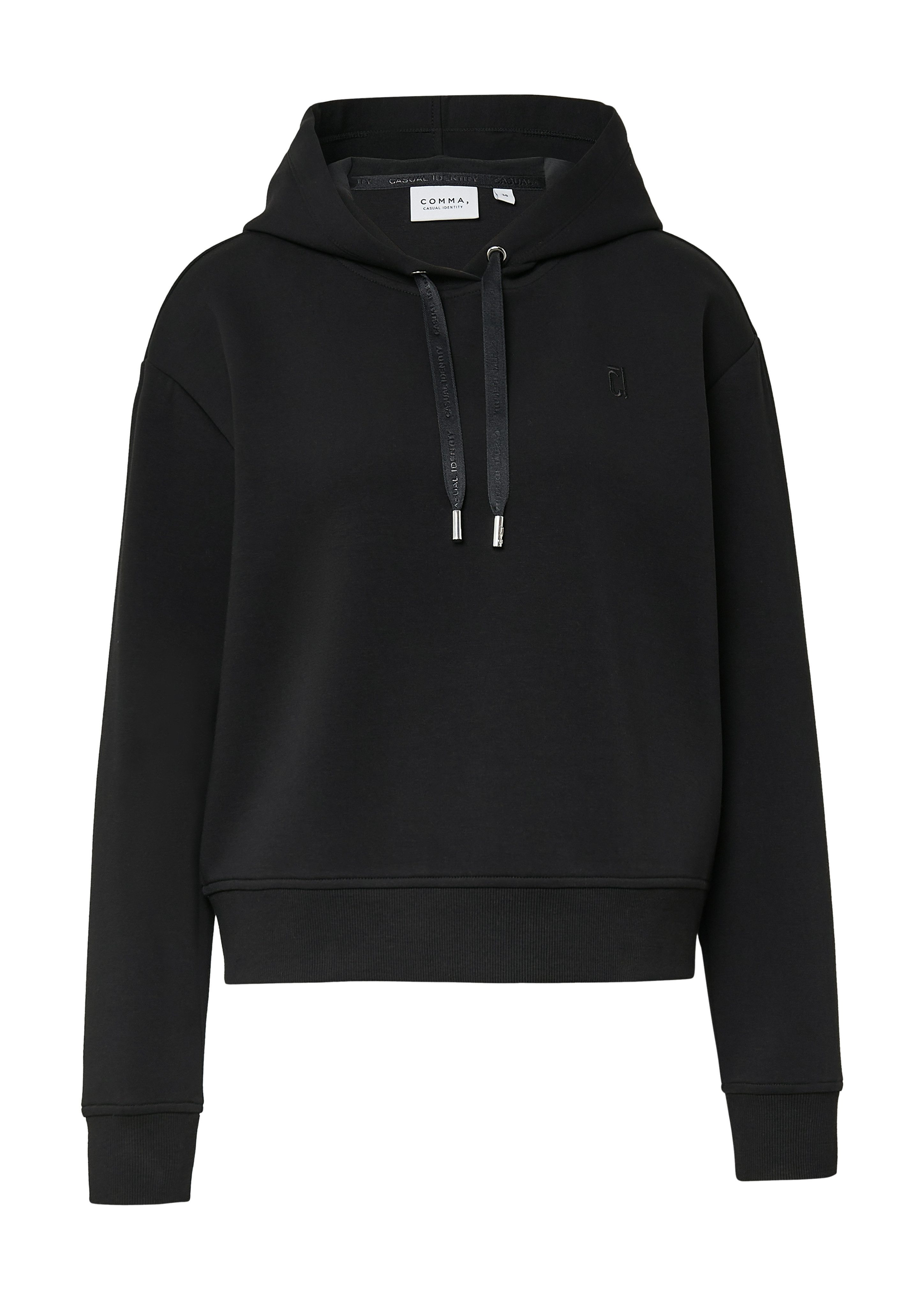 comma casual identity Kapuzensweatshirt cropped, casual, mit Kapuze, Baumwollmischung – Bild 3 von 4