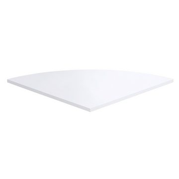 Lomadox Schreibtisch COLUMBUS-10, weiß matt - 240x75x240 cm