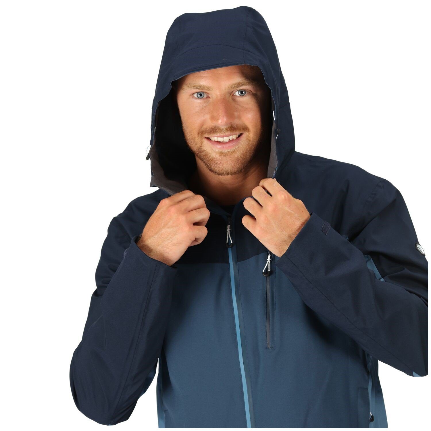 Wasserdicht Herren Regenjacke und Winddicht Regatta Outdoorjacke Dunkelblau Birchdale