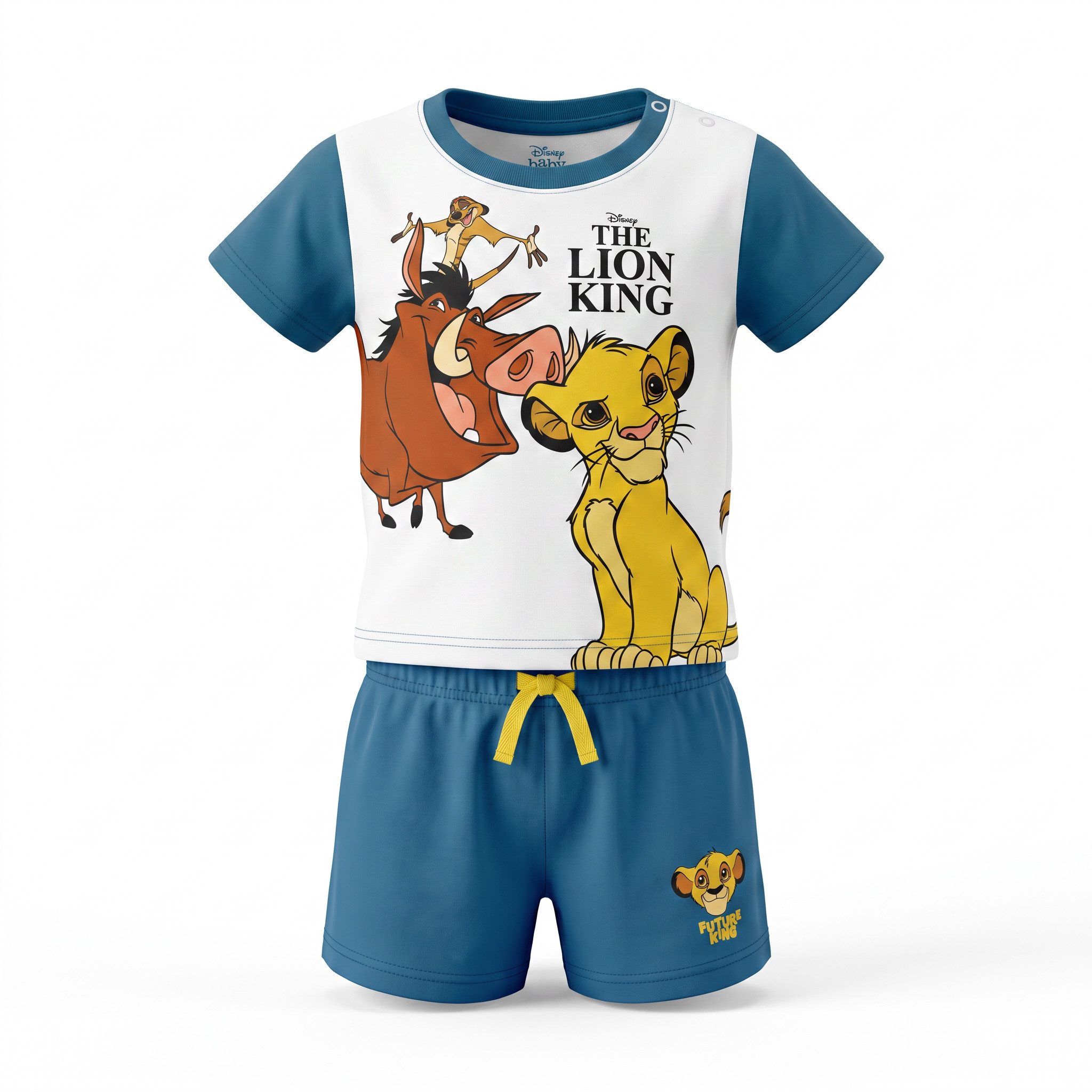 Disney The Lion King Print-Shirt König der Löwen Simba Baby Kinder Jungen Sommerset Shorts plus T-Shirt Gr. 62 bis 86