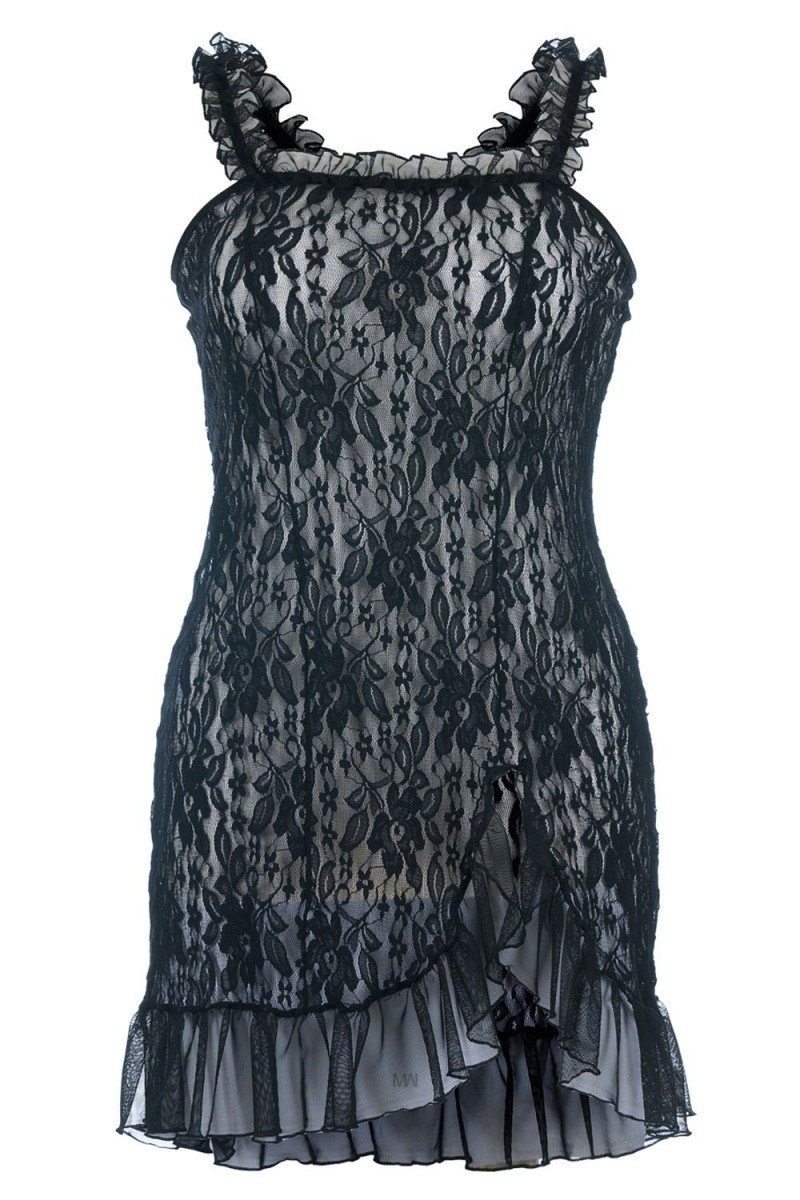 Andalea Negligé Negligee in schwarz - 46/48