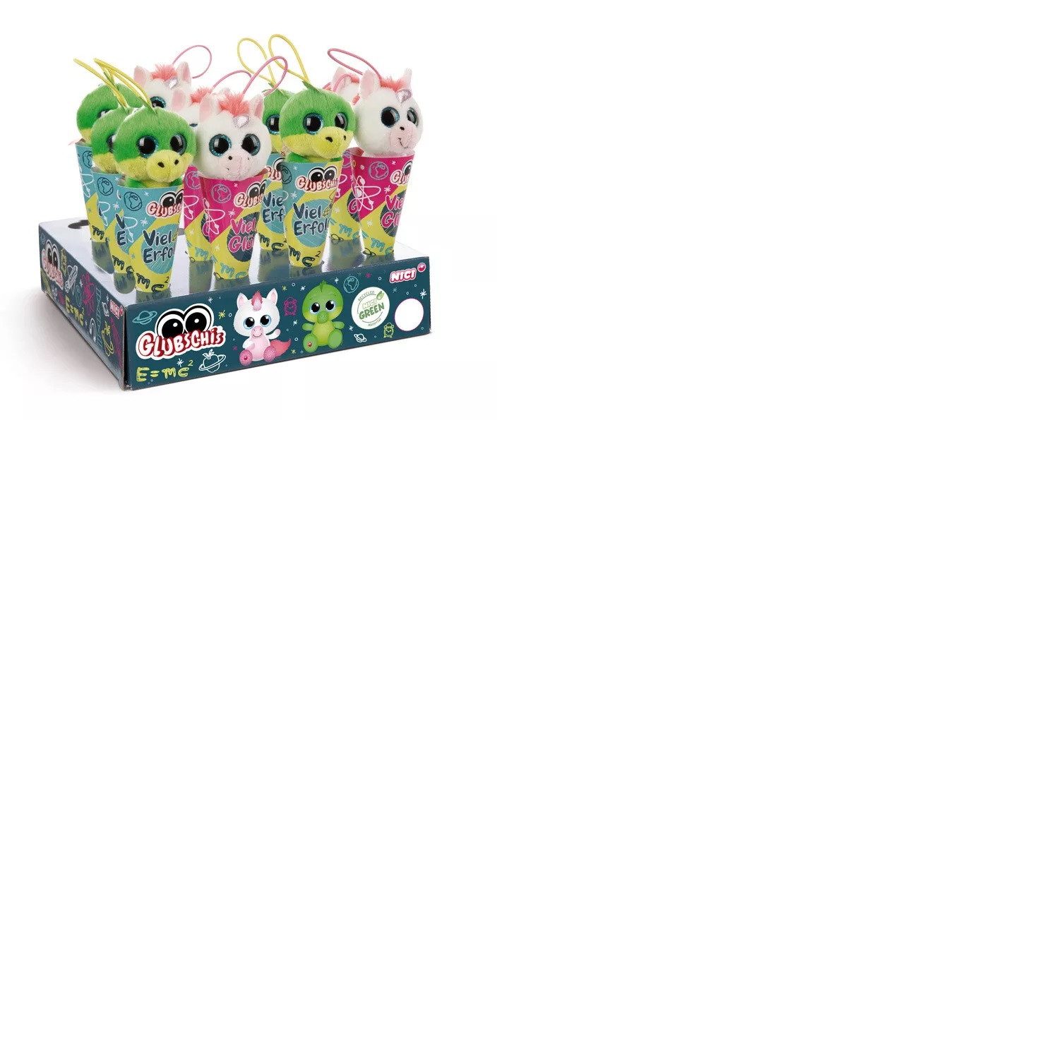 Nici Брелки Nici Schultüte Glubschis, Einhorn Milky-Fee Kuscheltier 9 cm