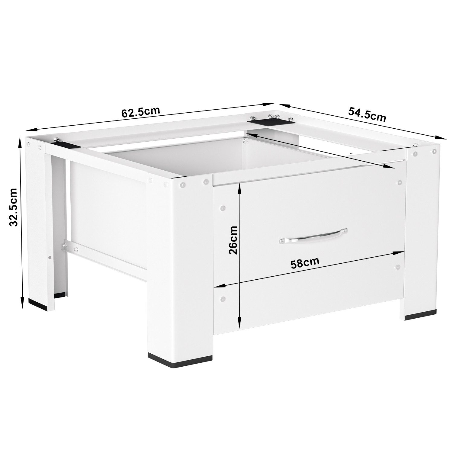 Clanmacy Waschmaschinenunterschrank Waschmaschinen Untergestell mit Schubla günstig online kaufen