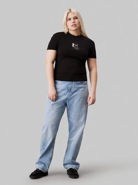 Calvin Klein Jeans Plus T-Shirt PLUS DIFFUSED CK REGULAR TEE in Großen Größen und mit Logomarkenlabel