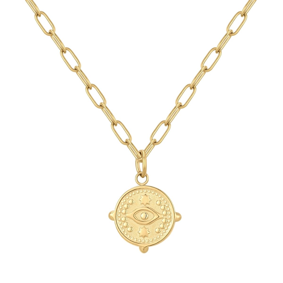 Eastside Edelstahlkette Allsehendes Auge gelbgold, Allsehendes Auge