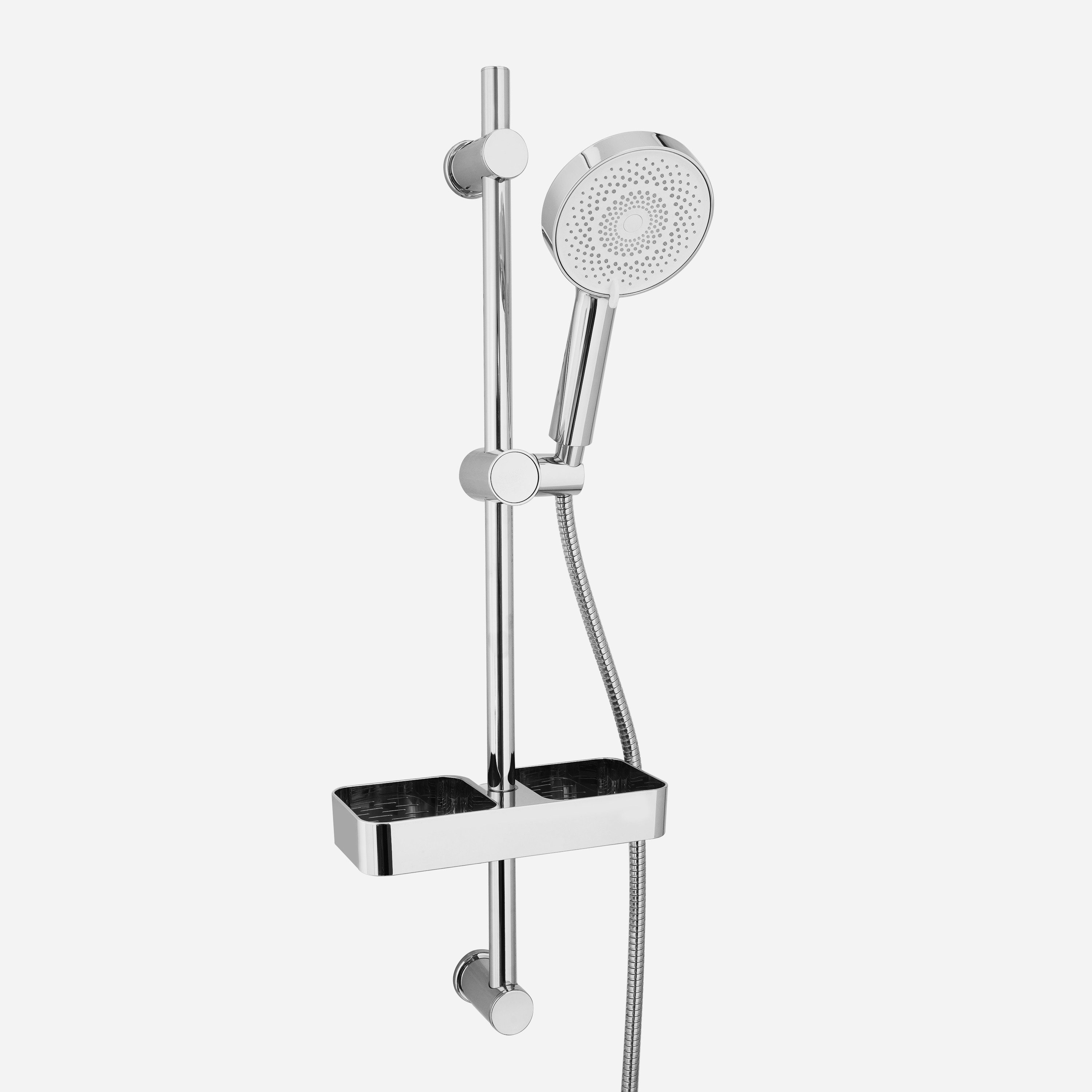 Euroshowers GmbH Duschablage für Duschstange Chrom ohne Bohren