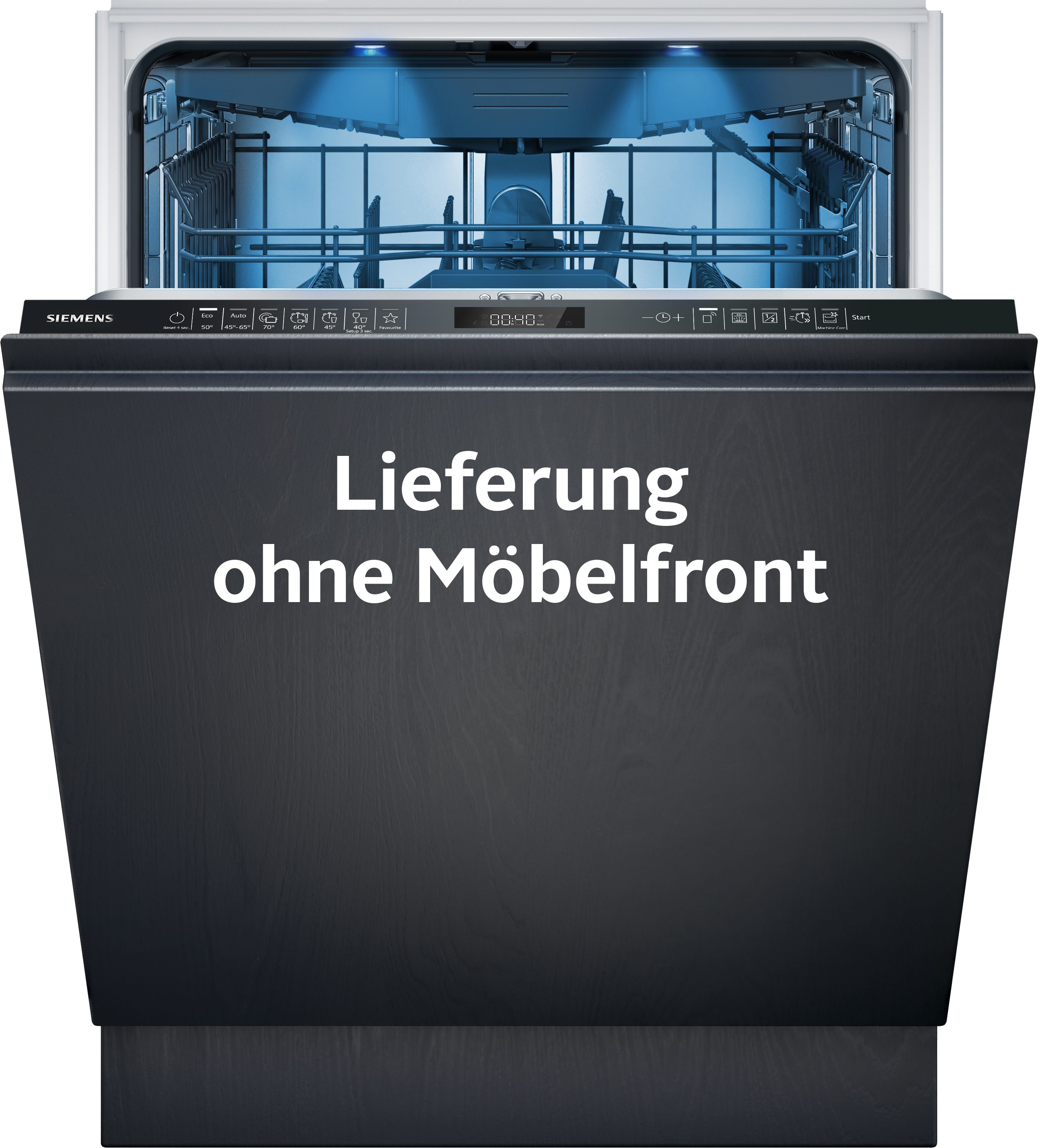 SIEMENS vollintegrierbarer Geschirrspüler iQ500 SN95EX16CE, 14 Maßgedecke, VarioScharnier und glassZone für empfindliche Gläser