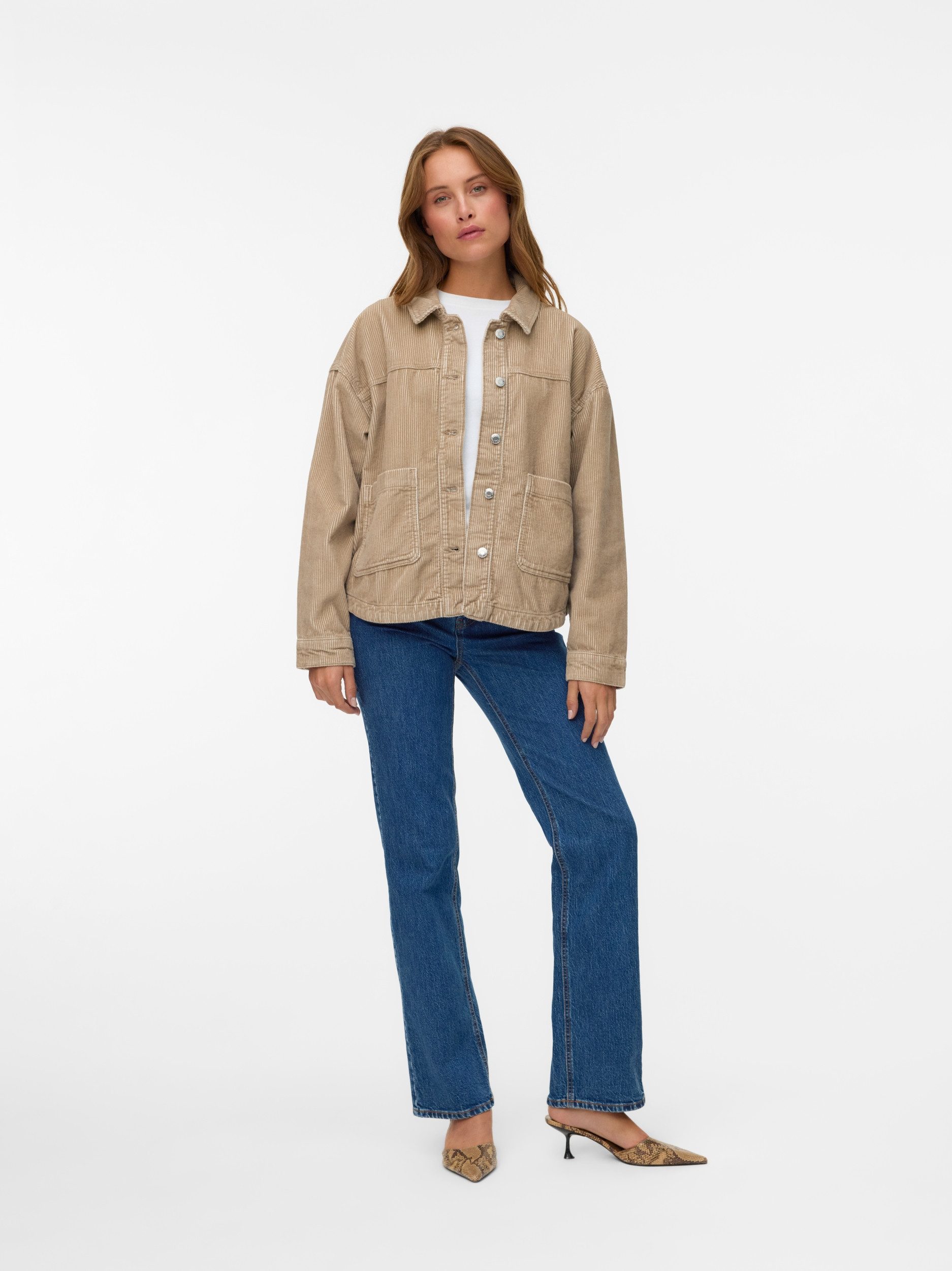 Vero Moda Langjacke VMJAMIE LS CORDUROY SHACKET MIX NOO