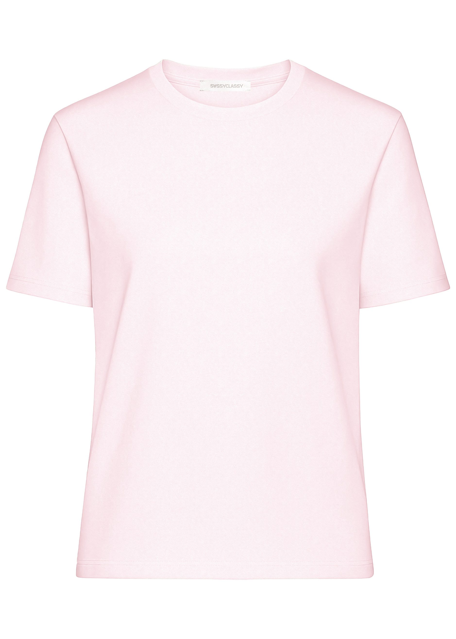 SASSYCLASSY T-Shirt Rundhals T-Shirt für Damen Legeres Baumwollshirt in loc günstig online kaufen