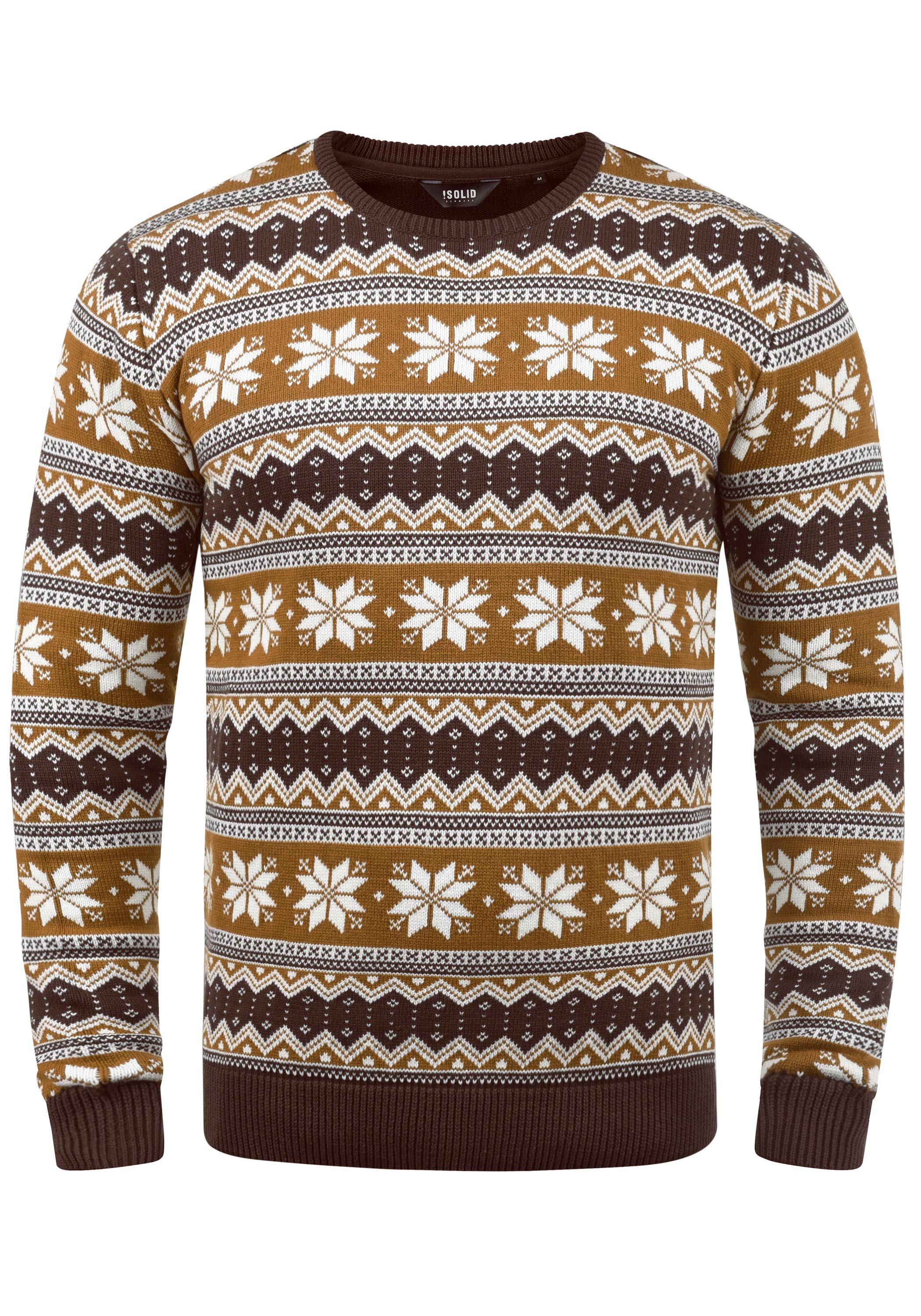 !Solid В'язані светри SDWinno Strickpulli mit Weihnachtsmuster