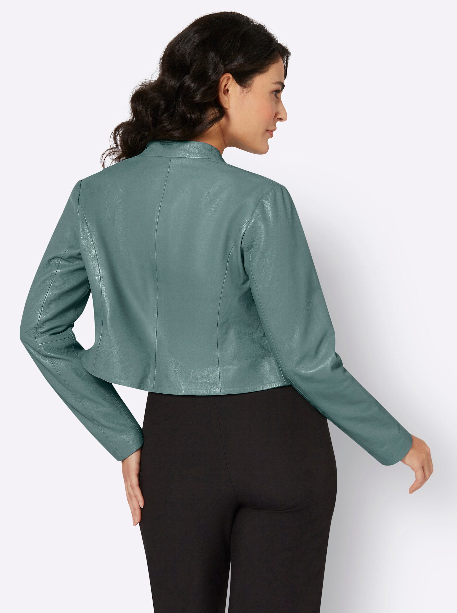 Mainpol Blusenblazer Leder-Blazer Langarm günstig online kaufen