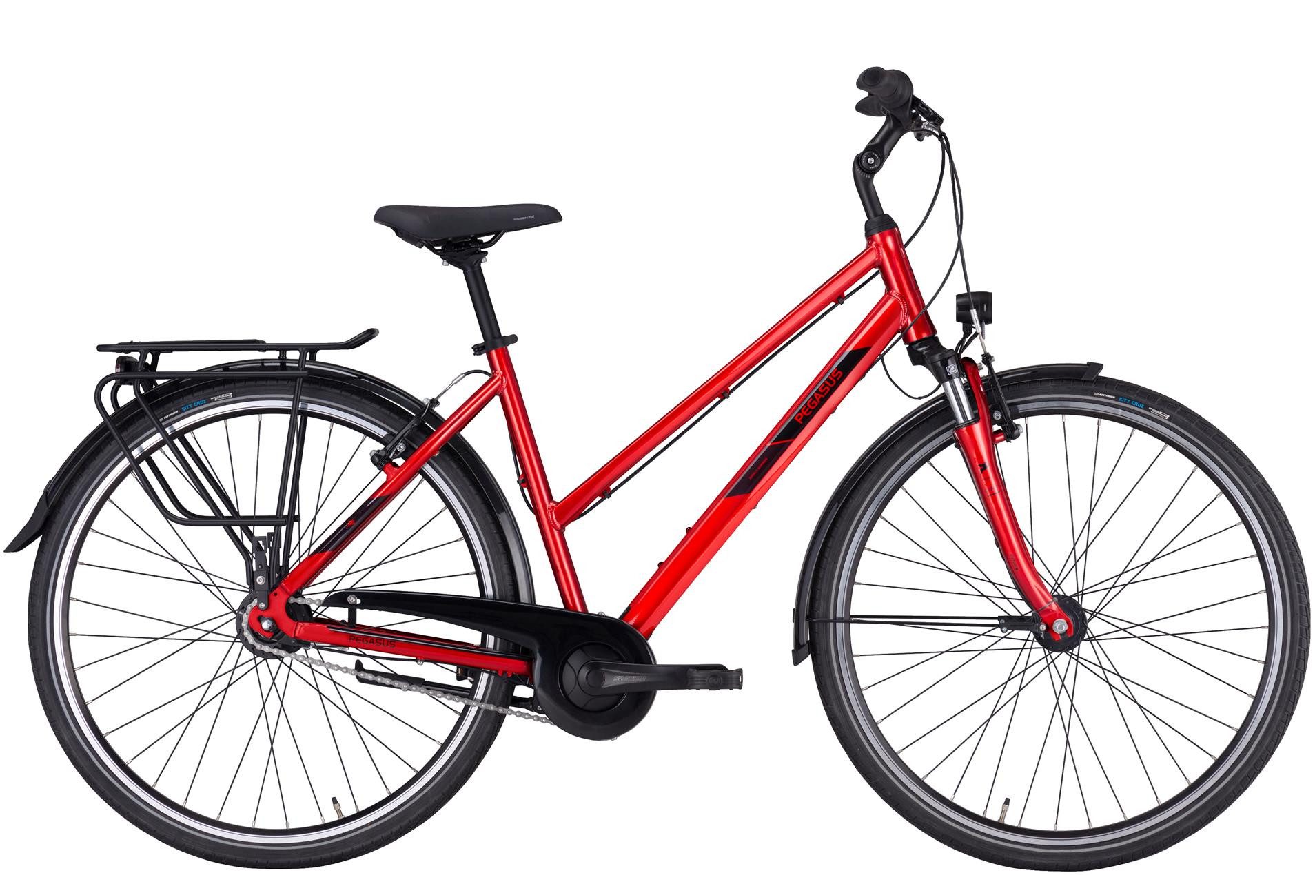 Pegasus Cityrad Pegasus Solero SL 7 Damen Trapez rot 2025/2026, 7 Gang Shimano Nexus SG-C3001, Nabenschaltung