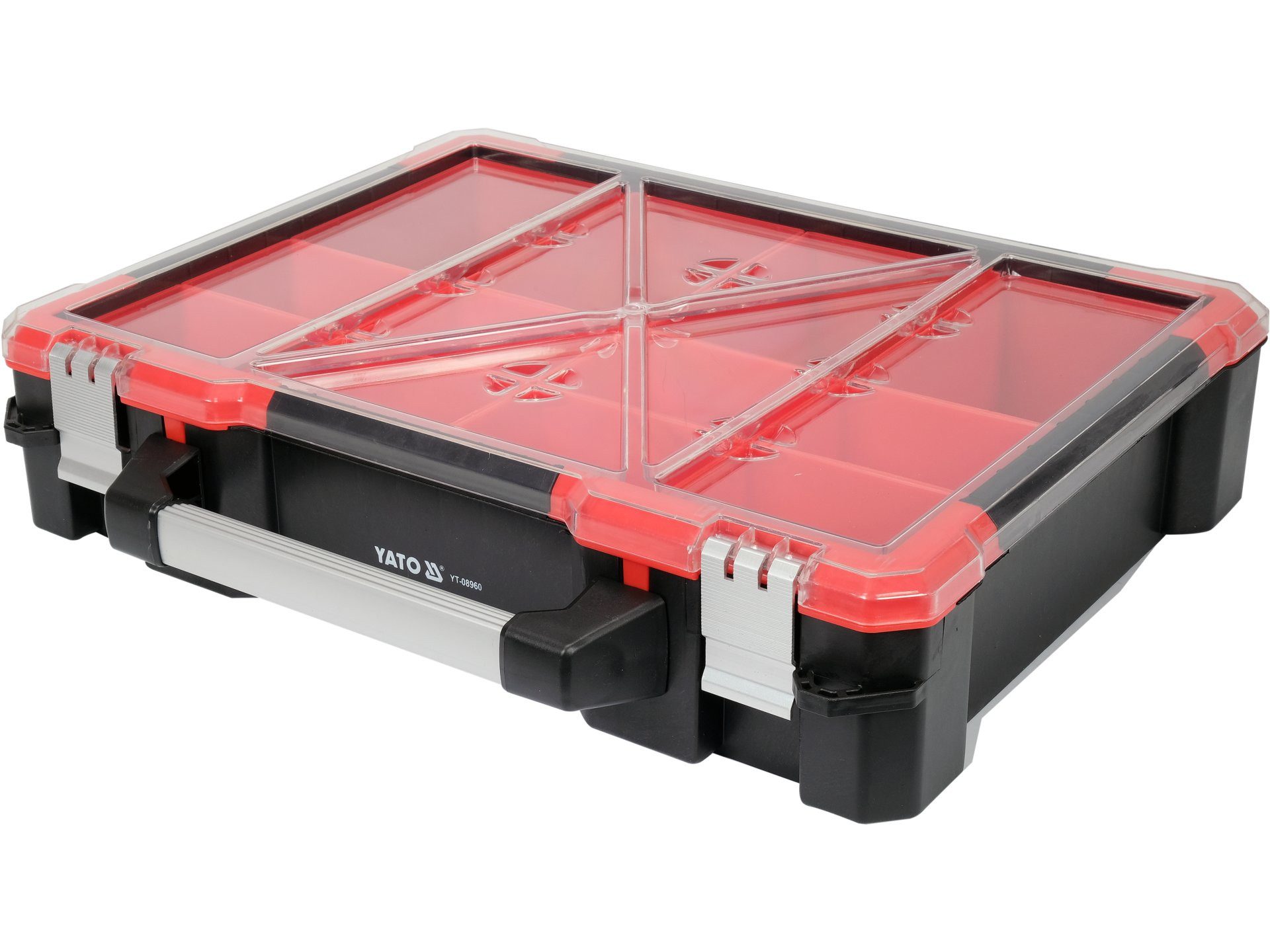 Werkzeugkoffer Organizer mit Behältern 490x420x115mm 12 Fächer (4 große, 8 kleine)