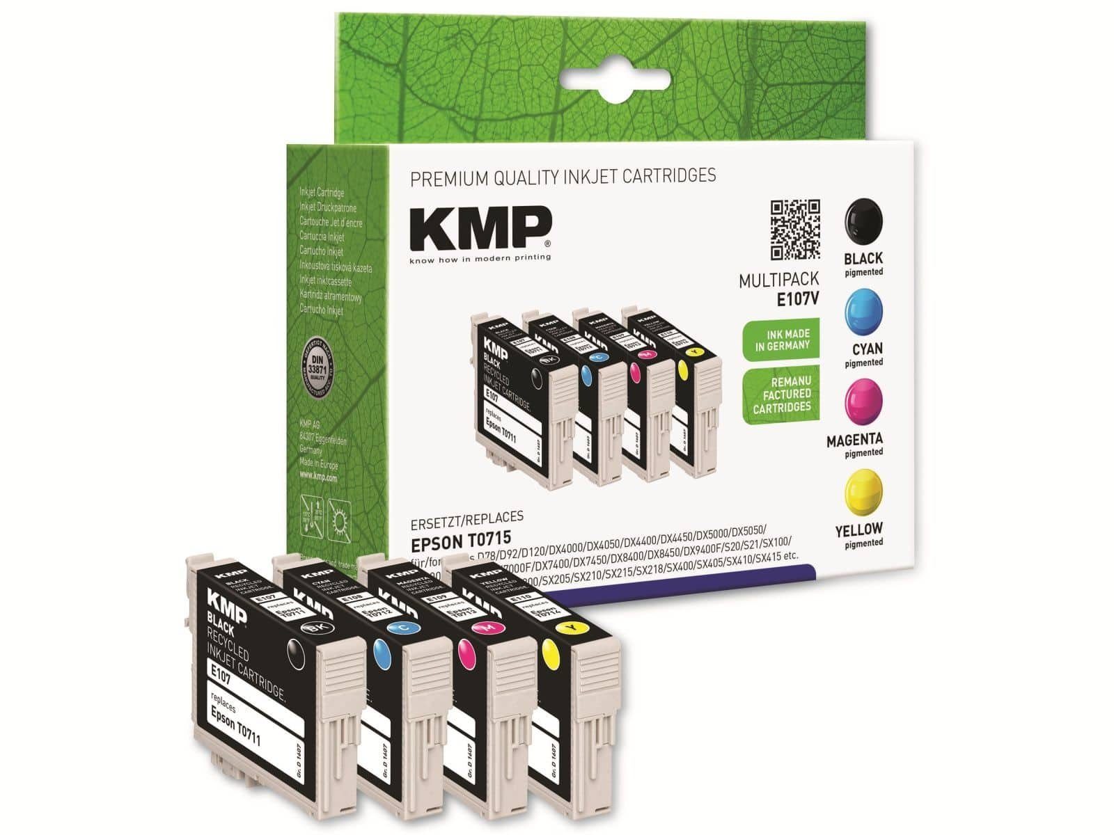 KMP KMP Tintenpatronen-Set kompatibel für Epson T0715 Tintenpatrone