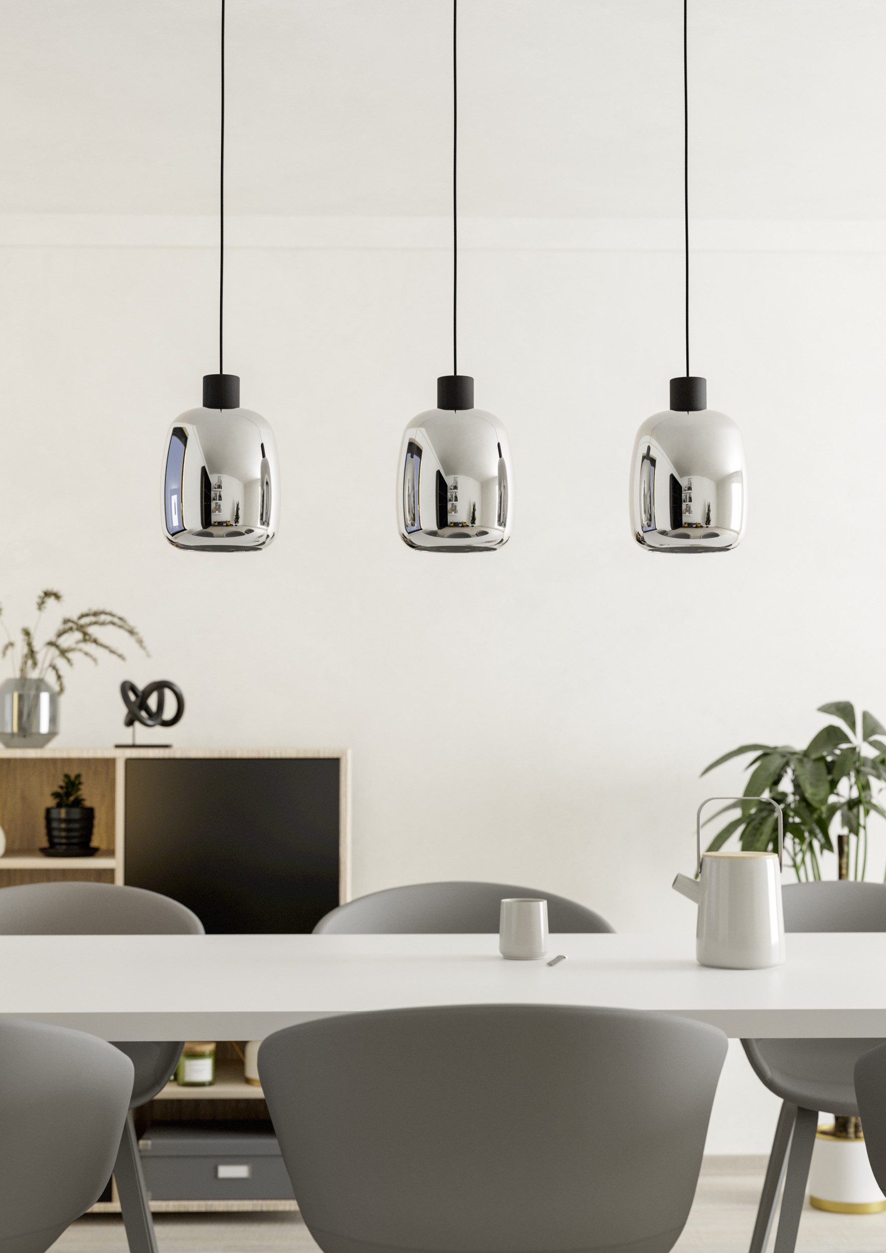 EGLO Hängeleuchte MOLOCHIO-Z Pendellampe - Stahl - LED - 3X3,7W - IP20, Blu günstig online kaufen