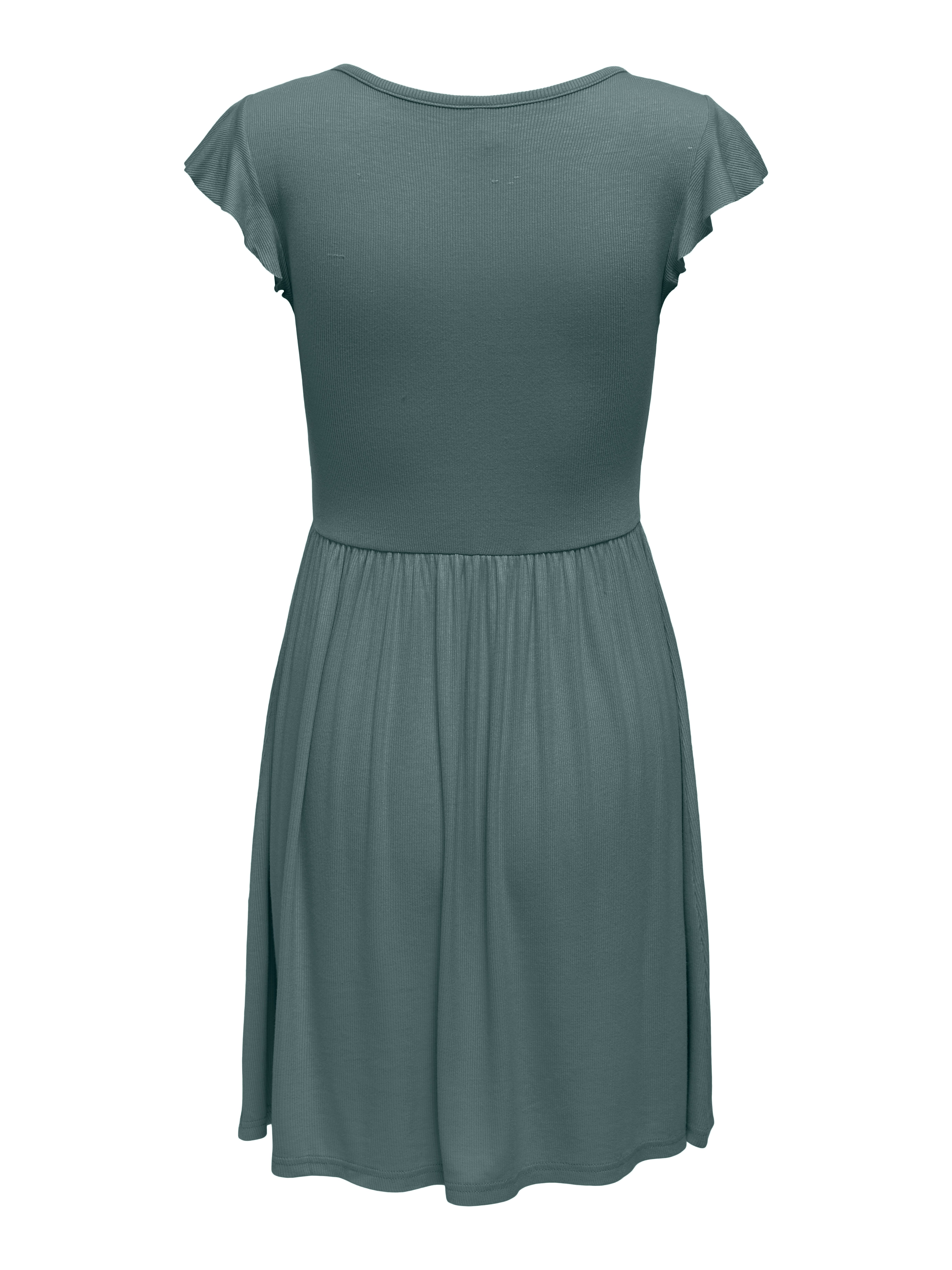 ONLY Jerseykleid ONLBELIA S/L DRESS JRS Viskosemischung, regular fit, V-Ausschnitt