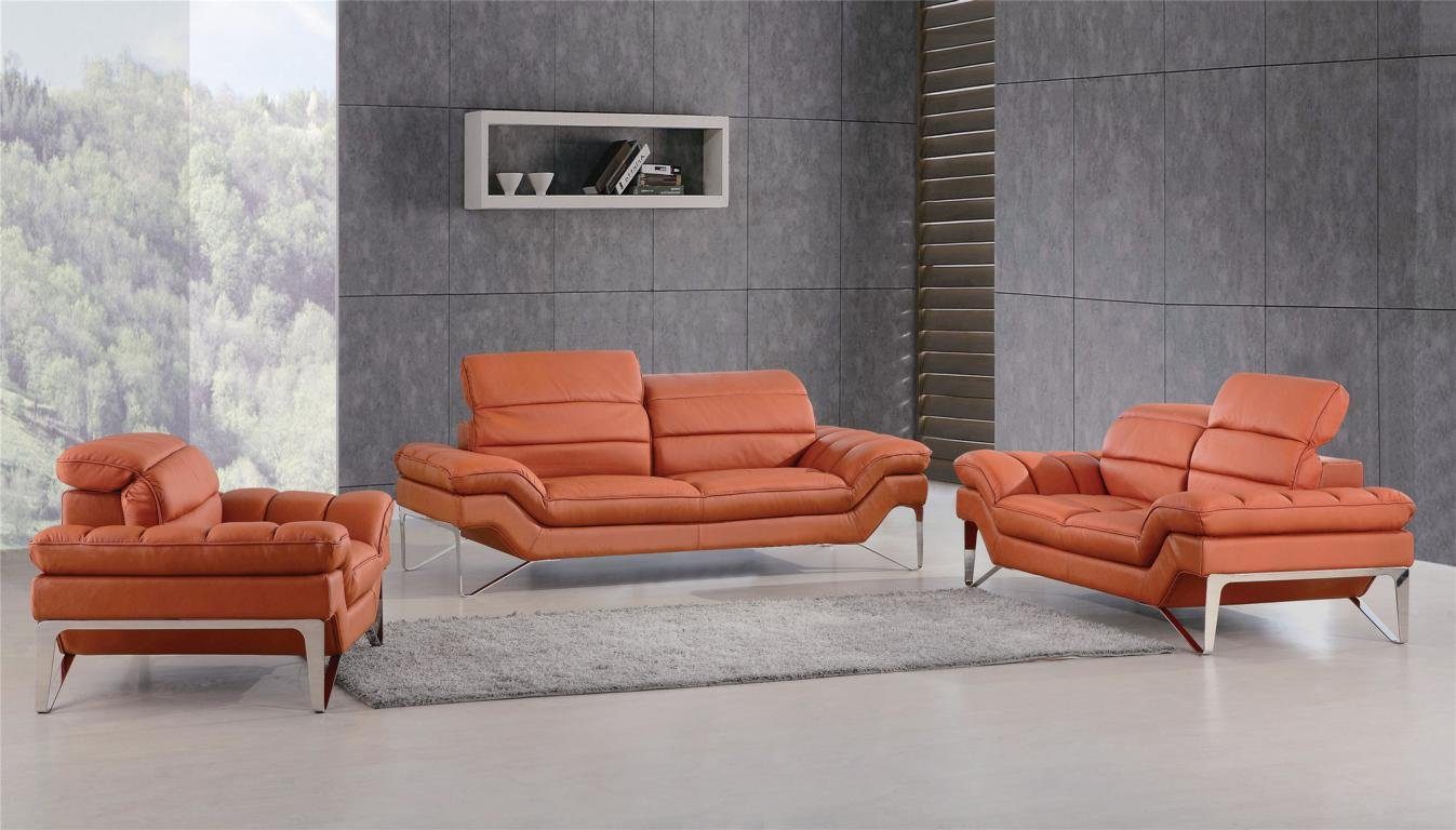 Sofa Design, JVmoebel Big Leder Polster in 2+1) Sitz Made Sofa Couch Europe (ohne 3 Sitzer XXL