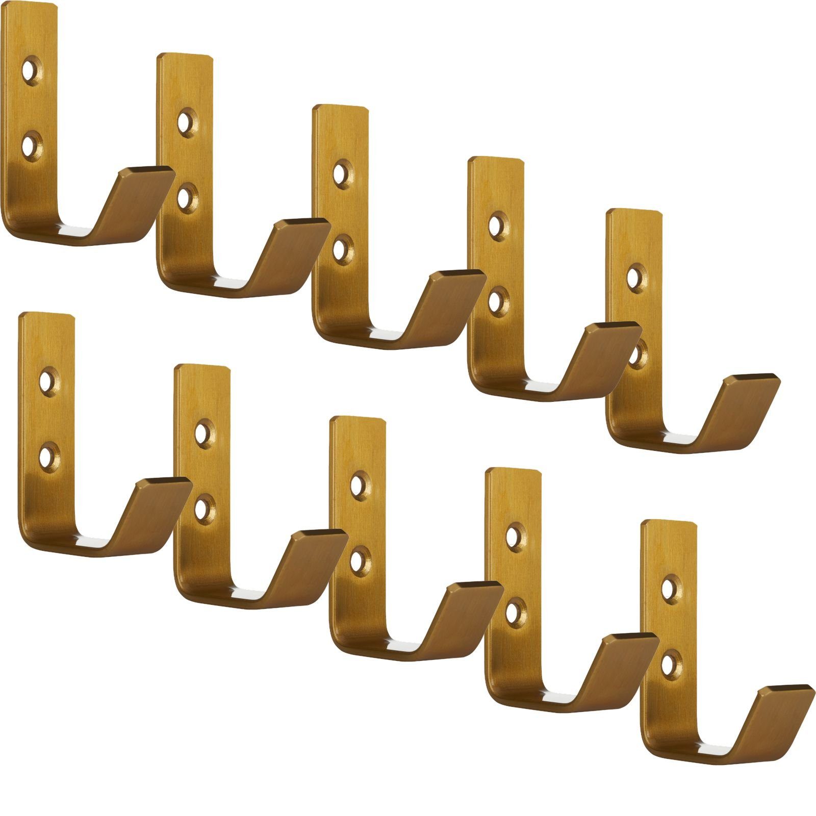 SO-TECH® Kleiderhaken Wandhaken, aus Edelstahl, 60 x 20 x 45 mm, (10-St), kleiner Jackenhaken mit abgerundeten Kanten gelb