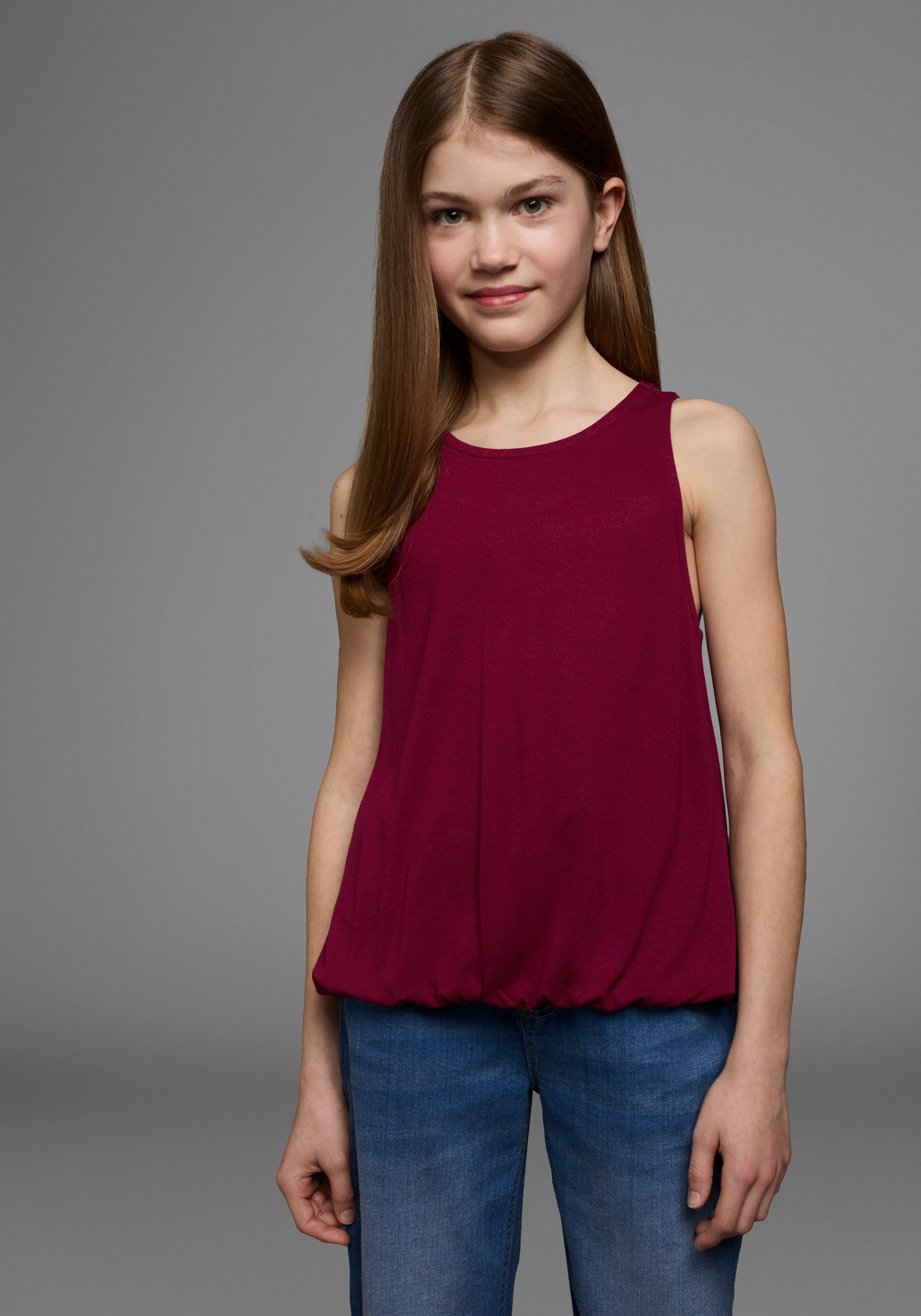 KIDSWORLD Tanktop Viskose - Top, mit Spitzeneinsatz im Rücken