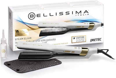 BELLISSIMA ITALIA Glätteisen Steam Elixir Dampf- Haar in einem gang ohne Schäden Keramik-Beschichtung, Mit 4 Temperaturen 170 °C, 185 °C, 200 °C und 230 °C LED-Bildschirm