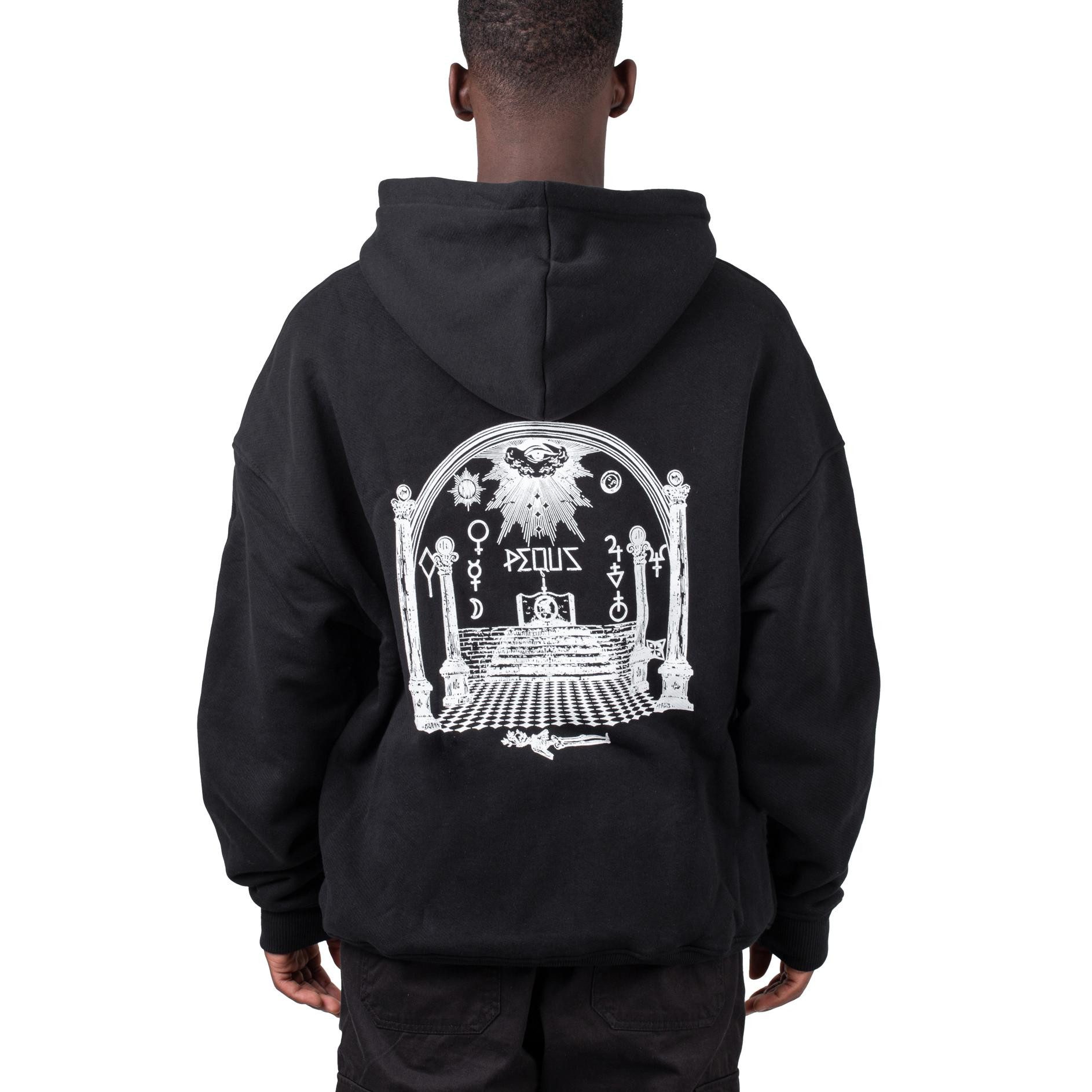 PEQUS Kapuzensweatjacke Pequs Monument Graphic Zip-Hoodie