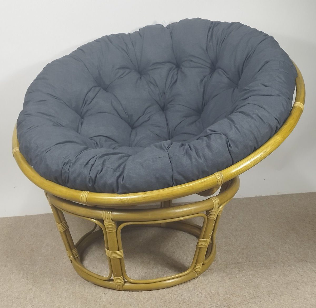 Rattani Rattanstuhl Rattan Papasan Papsensessel Rattansessel Fb. honig