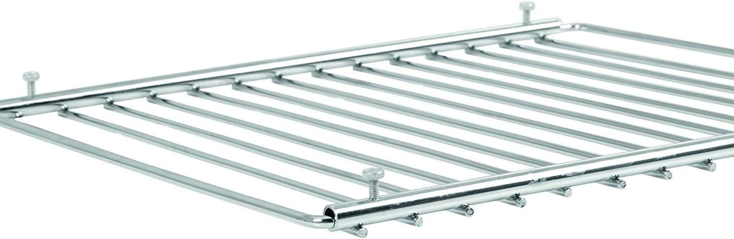 ICQN Backofenrost Universal Gitter, Ausziehbar von 37,5-60 cm Backofenrost, Verstellbar, Verchromt, Backofengitter, Grill, Backrost, Gitterrost, Verchromt Backgitter