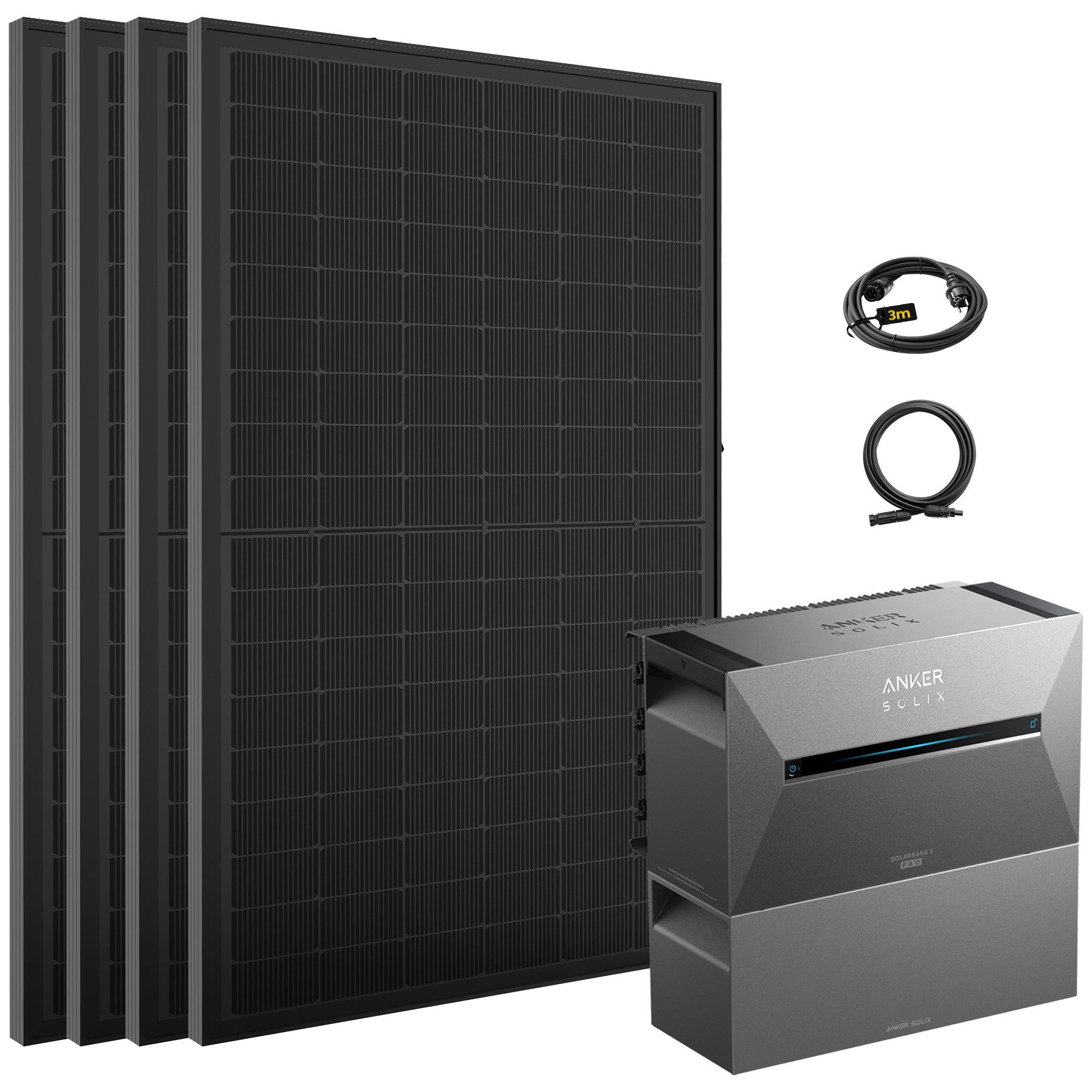 Balkonkraftwerk mit Speicher 2000W Anker Solix Solarbank 3 E2700 Pro