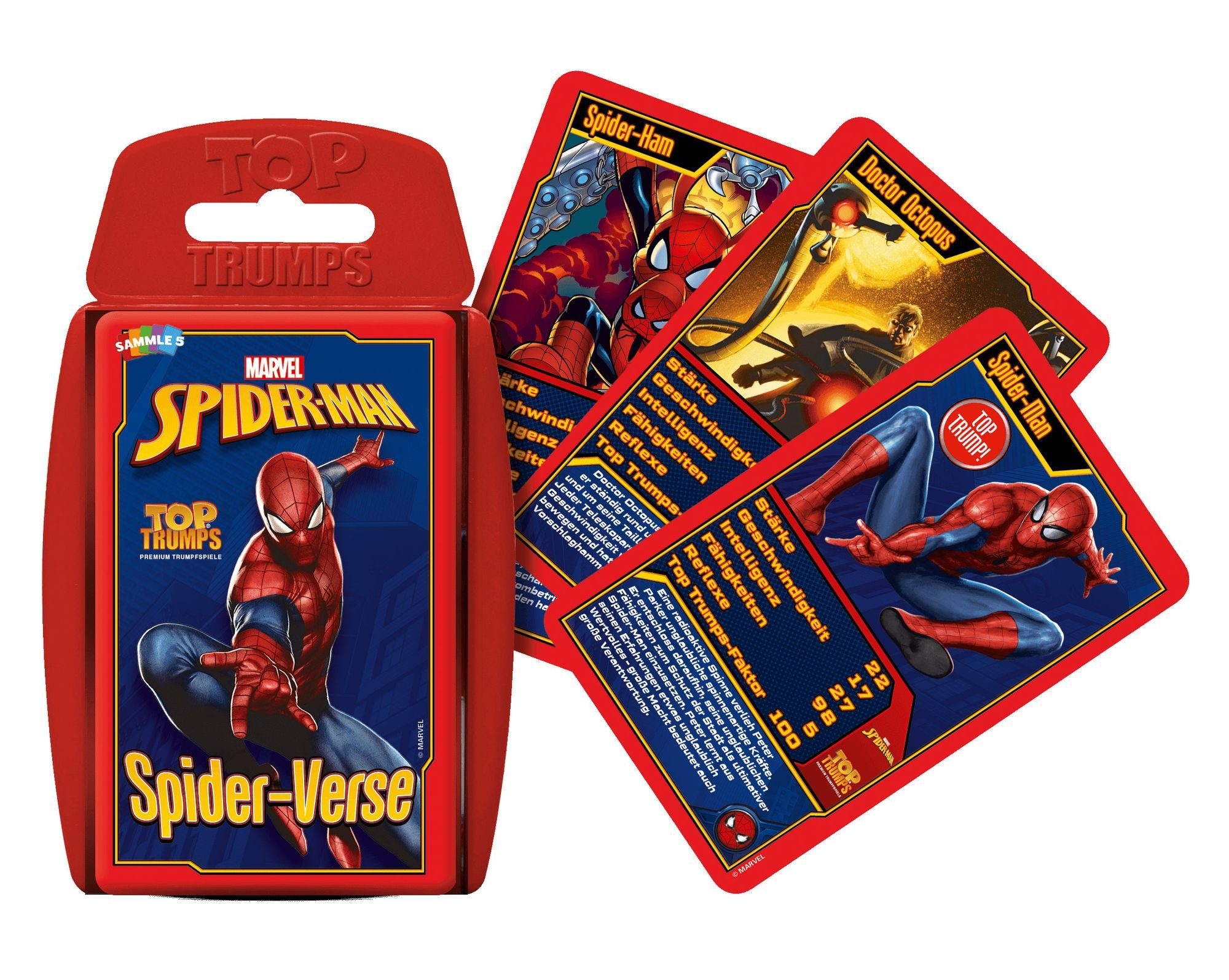 Winning Moves Spiel Top Trumps Spider-Man Spider-Verse, Quartett