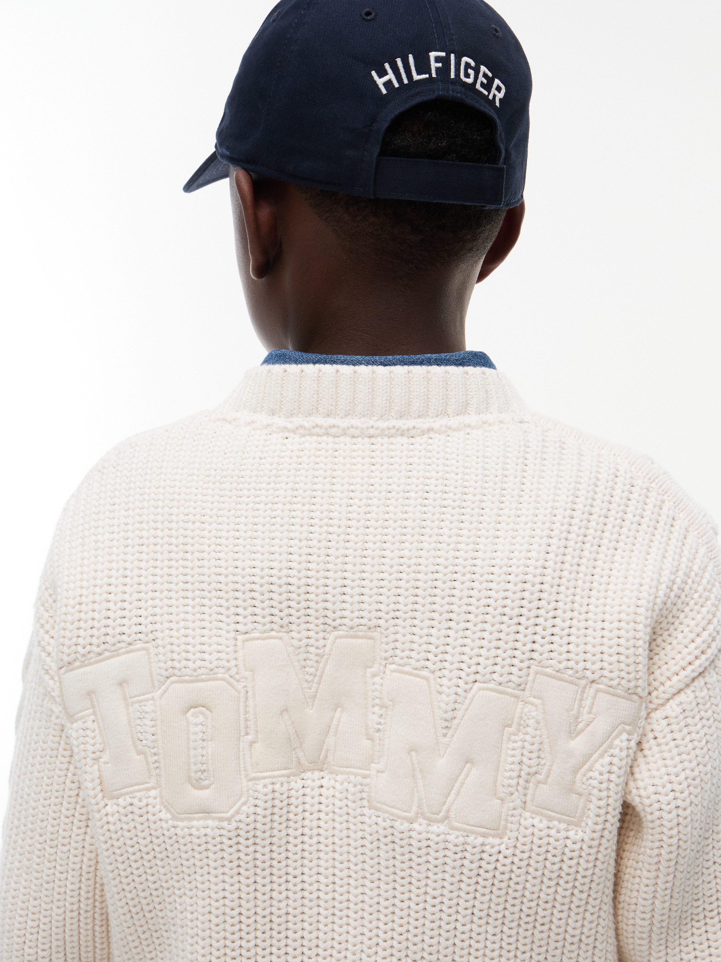 Tommy Hilfiger Strickpullover Regular Fit, Baumwoll-Mix, Kinder bis 16 Jahre