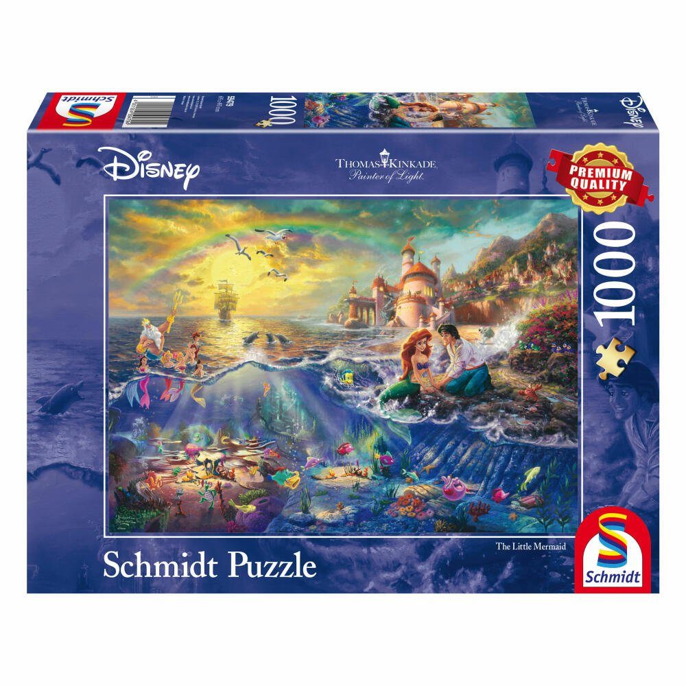 Schmidt Spiele Puzzle Disney Kleine Meerjungfrau, Arielle, 1000 Puzzleteile