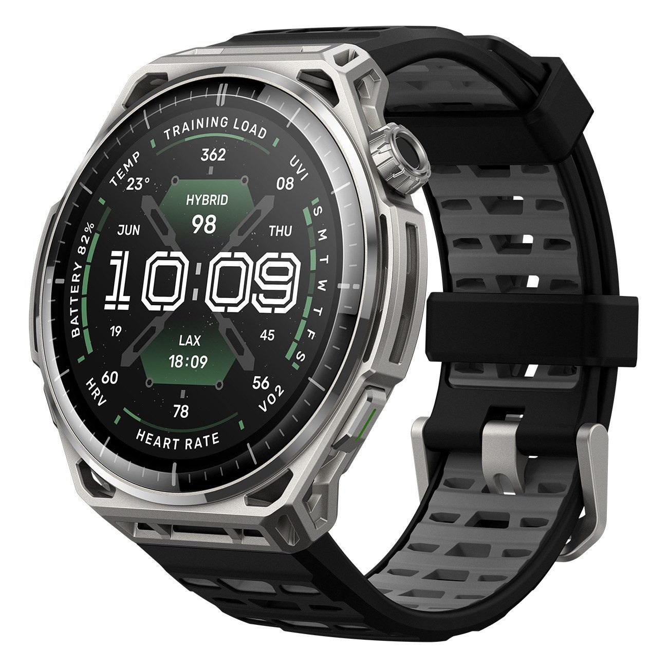 Amazfit Balance 3 Smartwatch, Gehäuse aus Edelstahl, bis zu 21 Tage Akkulaufzeit grau
