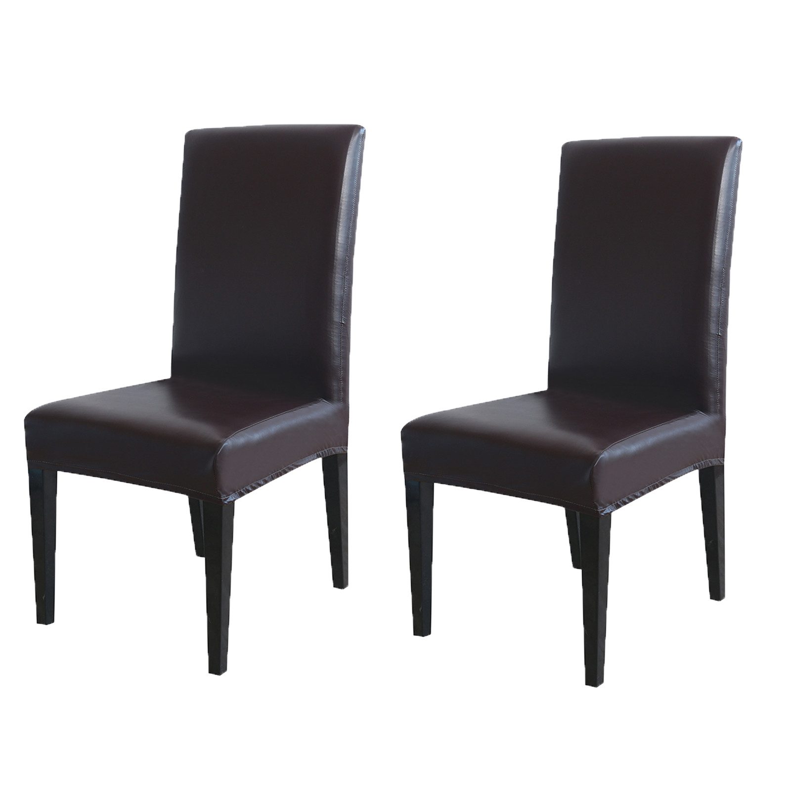 Stuhlhusse PU Leder Stuhlbezug Strecken Wasserdicht Stuhlüberzüge Solide