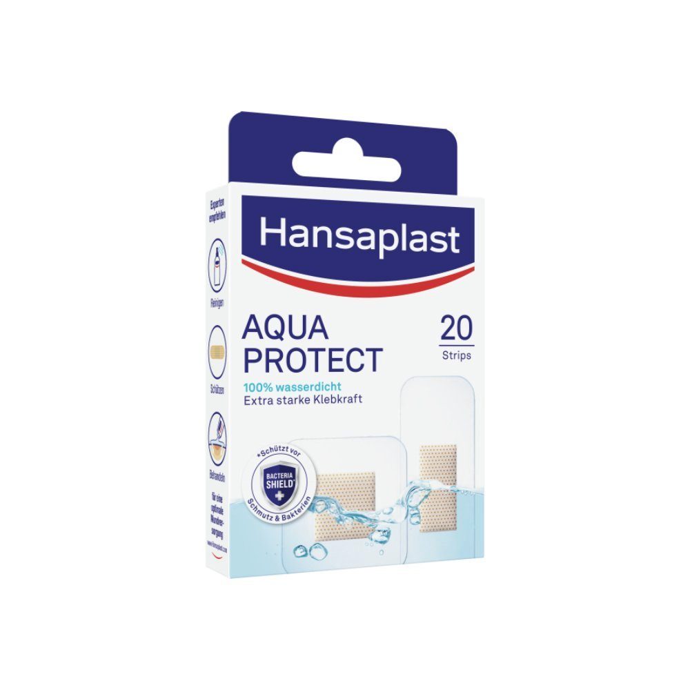 Beiersdorf AG Wundpflaster Hansaplast Aqua Protect 20 Str. / 2 Gr. - B0196P6IN2, Packung