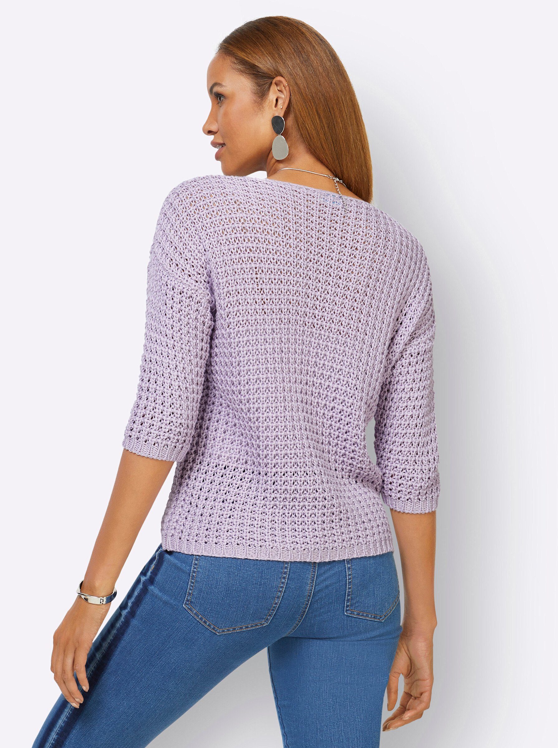 creation L Strickpullover Pullover 3/4-Arm Struktur günstig online kaufen