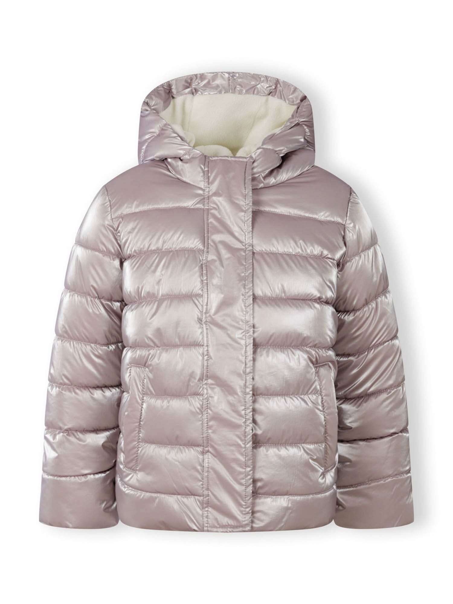 MINOTI Winterjacke Gefütterte Steppjacke mit Kapuze und Aufnäher am Ärmel (9m-8y) trendiger Aufnäher am Ärmel