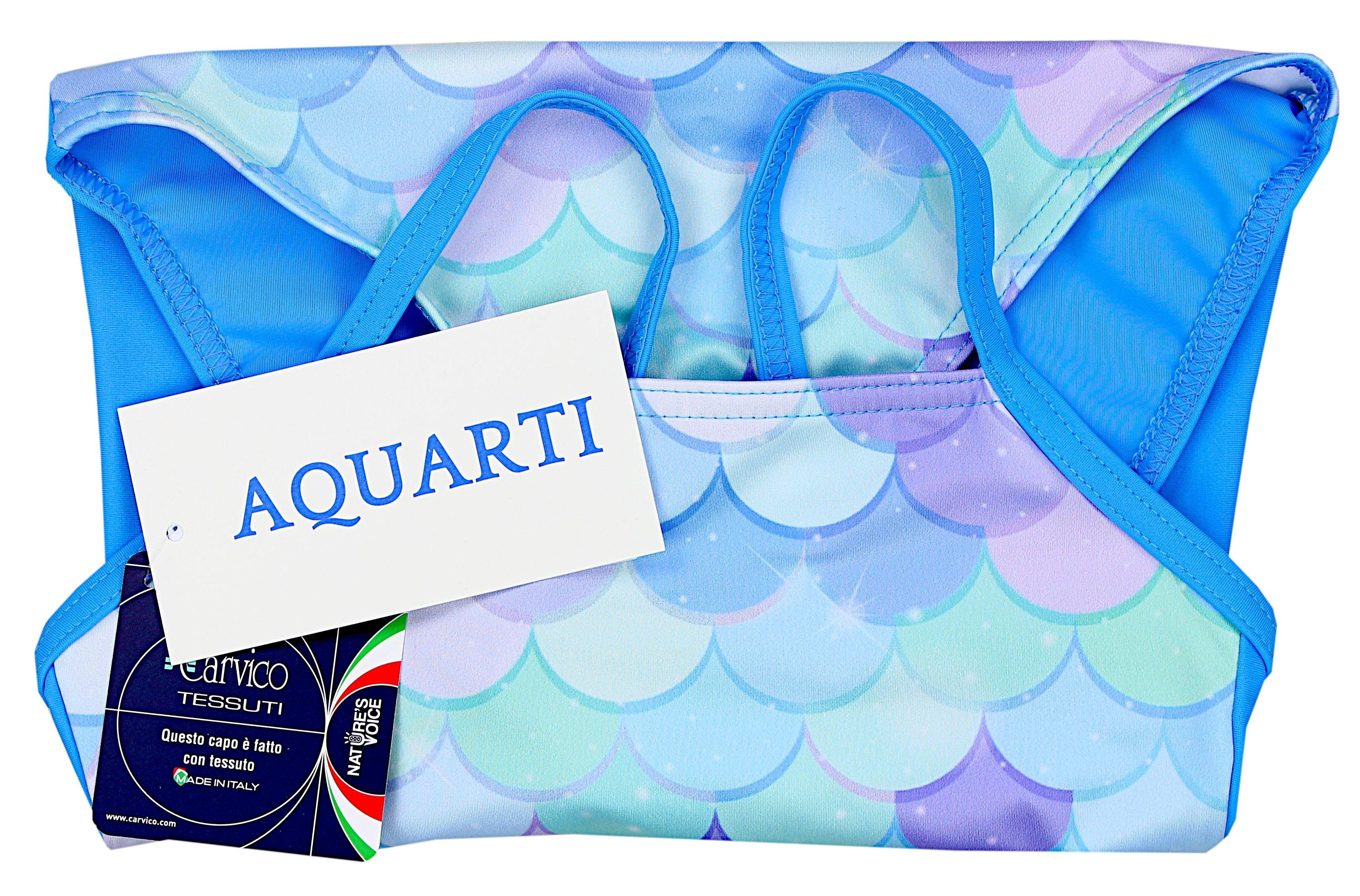 Violett / Streifen Grün Spaghettiträgern Aquarti Blau Aquarti / mit Mädchen Meerjungfrau Badeanzug Badeanzug