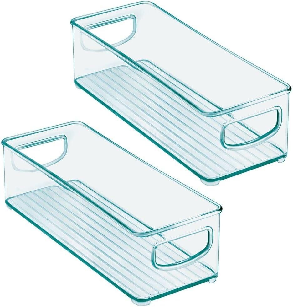 mDesign Aufbewahrungssystem mDesign Kunststoffbox Aufbewahrung Organizer 2er-Set Kunststoff Hell
